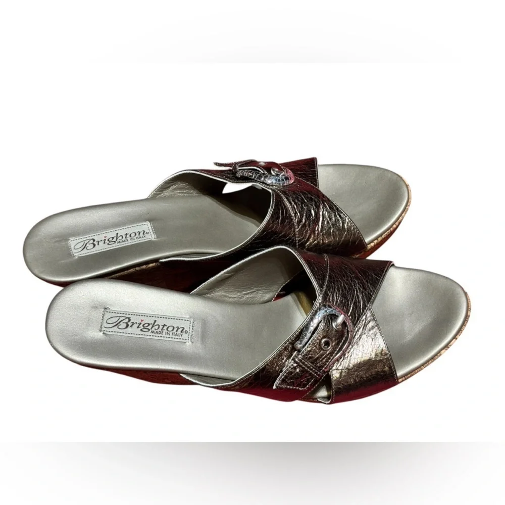 Brighton Women's Bronze Wedge Sandals